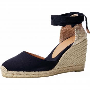 Castañer Women's Blue Logo Heel Wedge Espadrilles Size 7 US / 4 UK
