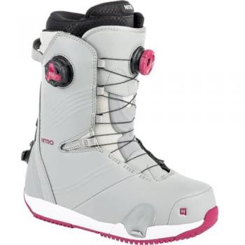 Nitro Dynasty Boa Step On Botas Snowboard Mujer 24 All Mountain Freeride Premium Sistema de Cordones Rápidos Vino Iron