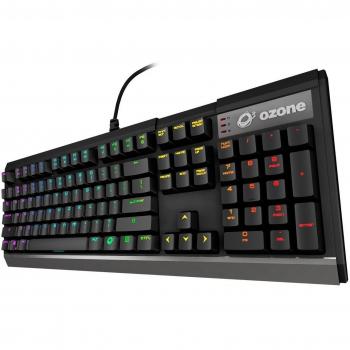 Ozone Gaming Strike X30 - OZSTRIKEX30SPRD - Teclado Gaming Mecánico RGB LED, Plug&Play, Switches Kailh, Numerico, Layout Español, Color Negro