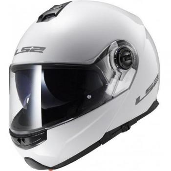 LS2 503251002L FF325 Casco Strobe Solid, Color Blanco, Tamaño L