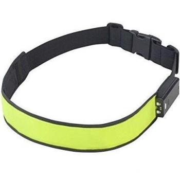 Time to Run Cinturón Reflectante Para Corredores Con Luces Led Cargadas Por USB Verde