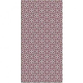 Alfombra Vinílica Flores Geométricas, 160 x 80 cm, Color Rosa, ALV-100-RS