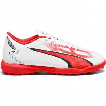 ZAPATILLAS DE FÚTBOL PUMA ULTRA PLAY TT JR - Diseño ligero, suela de goma para tracción en superficies turf, parte superior sintética duradera, cierre de cordones ajustable, plantilla acolchada