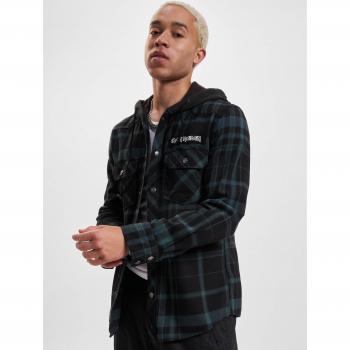 Brandit Iron Maiden Eddy Checkered Shirt and Hoodie Set - Black/Green, 5XL