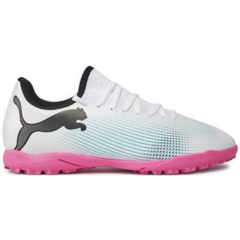 Botas de fútbol Puma Future Play TF Niño - Zapatillas de fútbol turf para niños, modelo Future 7 Play TT Jr, color blanco