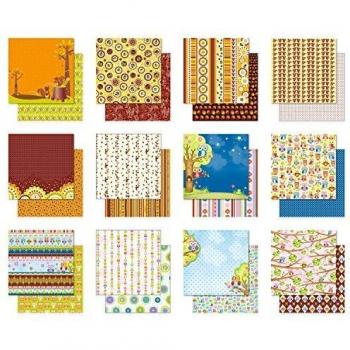 Cuaderno de Scrapbook Premium con Glitter Primavera 30,5x30,5cm - 12 Hojas