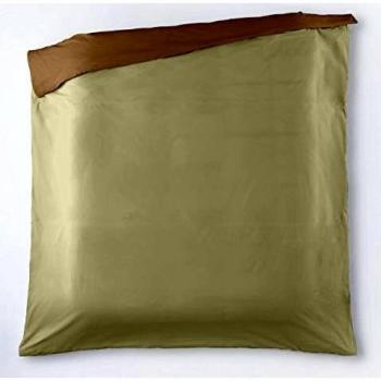 ESTELA - Funda nórdica Liso Bicolor 200 Hilos algodón Peinado, Color Marfil-Piedra - Cama de 105 cm. - 100% Algodón - 200 Hilos