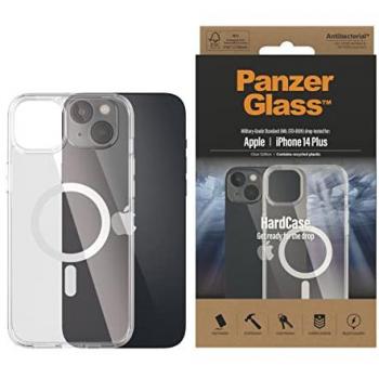 PanzerGlass MagSafe HardCase Funda para iPhone 14 Plus, transparente, antibacteriana, 17 cm (6.7 pulgadas)