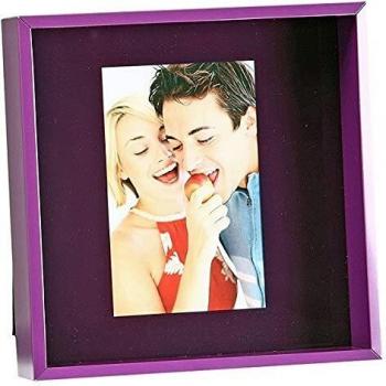 Portafoto Morado de Aluminio 10x15 cm - Marco para Fotos Decorativo y Moderno
