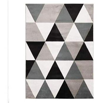Alfombra de salón TAO SCANDI - 120 x 170 cm - Polipropileno - Negro