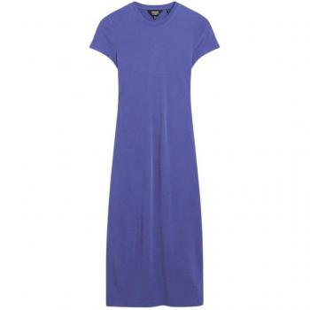 Vestido camisero midi azul para mujer Superdry W8011613A