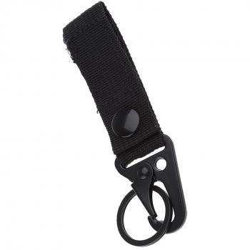 Nylon Tactica Colgante Molle Mosqueton Del Cinturon Gancho Clave Correas Hebilla Negro