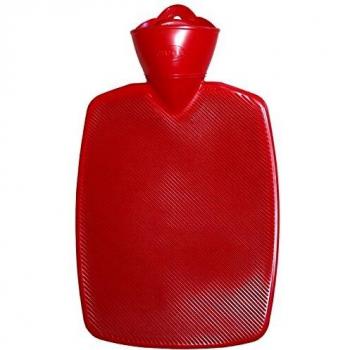 Botella de Agua Caliente Hugo Frosch Classic 1,8 L con Acanalado Rojo