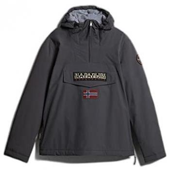 Eco-Friendly Gray Winter Rain Jacket for Men - Napapijri Rainforest 3 Size S