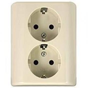 Simon brico MS540504 - Base doble monobloc empotrar marfil bolsa colgar