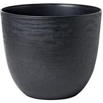 Teraplast - Maceta redonda RE-Pot Over Ø38 H32 con reserva de agua, color negro