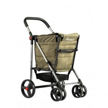 Carro de Compra Rolser Basket Polar 4B Kaki con 4 Ruedas Giratorias y Plegable