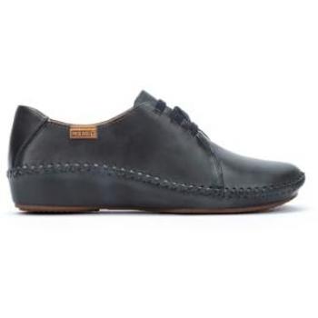 Zapatos Planos de Mujer Pikolinos de Piel con Cordones Elásticos y Plantilla Acolchada Color Ocean