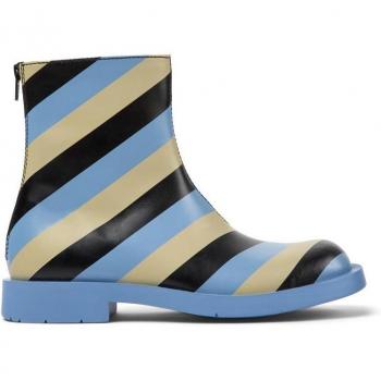 CAMPER MIL 1978 - Women's Ankle Boots in Beige/Blue/Black, Size 41, Smooth Leather
