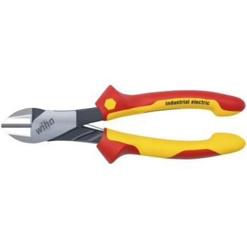 Wiha Alicates de corte diagonal de fuerza Industrial electric con DynamicJoint® con resorte de apertura conectable y desconectable 200 mm, 8' (41280)