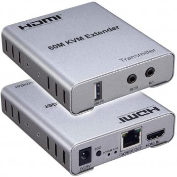Extensor KVM HDTV 4K 60m con Soporte de Audio y Video 1080p/60Hz Q-HD1500