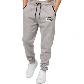 Pantalón LONSDALE TWO TONES - Marl Grey, Pantalones de chándal, color gris jaspeado, diseño bicolor, tejido cómodo y transpirable, cintura elástica con cordón ajustable, bolsillos later