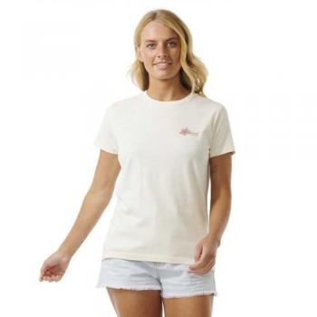Camiseta de manga corta Rip Curl Wild Bloom Standard para mujer en color hueso (XS)