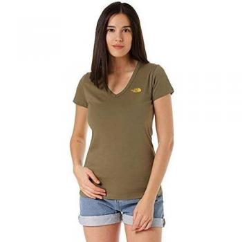 The North Face W S/S Simple Dom tee Grn, Mujer, Burnt Olive Green, L