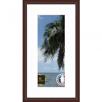 Marco de fotos de pared 16 x 40 x 40/16-Marco de color moderno, 2,3 cm de longitud, de madera, madera, Marron-38, Passe-Partout Super Blanc