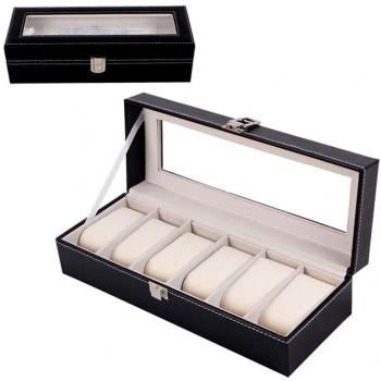 Aulola® Caja para relojes de piel sintética., FL0171