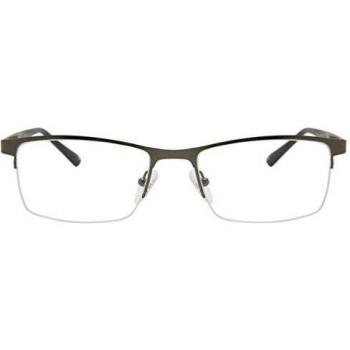 Semi Rimless Rectangle Grey SmartBuy Collection Ultimate Asian Fit 996D 52 Fashion Women Eyeglasses