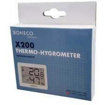 Termoigrometro Digital Boneco X200 - Monitor de Temperatura y Humedad Interior, Pantalla LCD, Rango 0 a 50 °C, Color Blanco