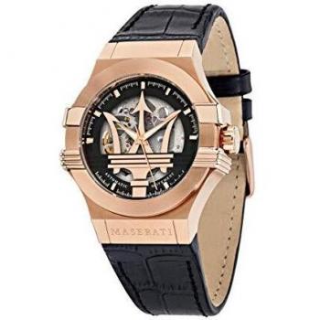 Men's Watch, Potenza Collection, Made of Stainless Steel, Rose Gold PVD, Leather - R8821108039