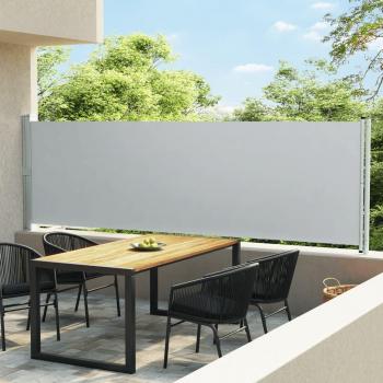 Retractable Side Awning for Patio 55.1x236.2 Gray