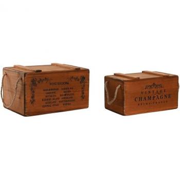 Caja de almacenamiento de abeto con asa y tapa