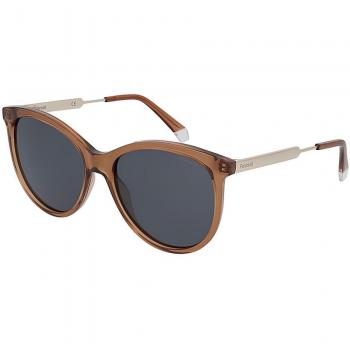 Polaroid Women's Full-Rim Butterfly Sunglasses, Beige Resin Frame, One Size