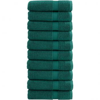 Toallas de baño SOLUND 10 piezas verde 100x150cm 600g/m²