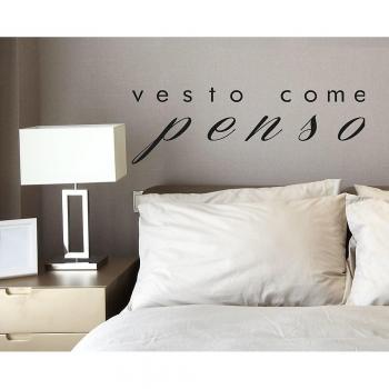 Decoramo Pegatinas Vesto como Penso Decorativo para Pared, Plástico, Negro, 60 X 0,1 X 20 cm