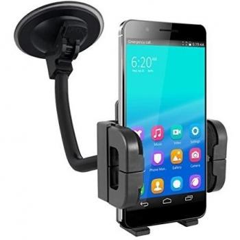 kwmobile Soporte flexible para coche para Huawei Honor 6+ - ¡El móvil encaja perfectamente en el soporte con la carcasa o funda!