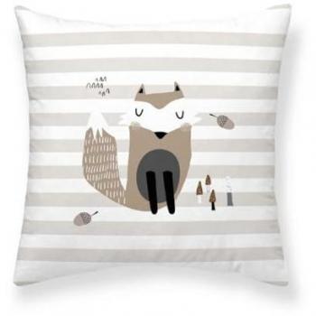 Funda de cojín Kids&Cotton Kenai A Beige 50 x 50 cm