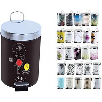 Msv ms1054100485 papelera decorada acero inoxidablepolipropileno 3l