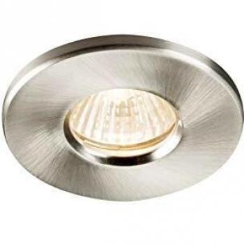 Foco empotrable para baño Knightsbridge Cromo cepillado IP65 GU10