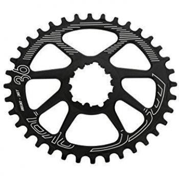 MSC Bikes DMBB30 Plato Ovalado Direct Mount BB30 36T, Negro