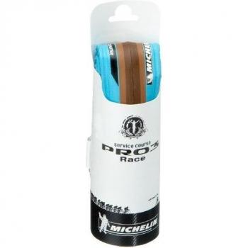 Michelin 700X23C PRO 3 RACE - Cubierta plegable para bicicletas de carretera digital blue / tabacco Talla:700x23C/23-622