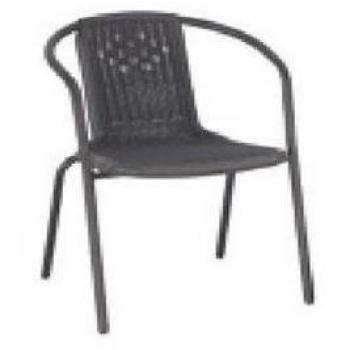 Silla Apilable Gemma de Acero en Color Gris Antracita con Diseño Moderno