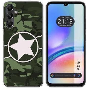 Funda de Silicona Camuflaje 01 para Samsung Galaxy A05s con Diseño de Dibujos