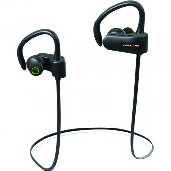 VULKKANO Active (marca española) - Auriculares inalámbricos deportivos. Para hacer deporte, running y gimnasio. Resistentes al sudor y agua (IPX4, Batería 6 horas, Bluetooth, micrófono).