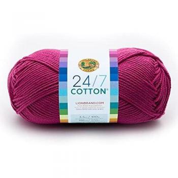 Lion Brand 24/7 Cotton Yarn-Rose