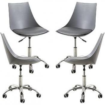 Pack 4 Sillas Blok Office Gris Oscuro