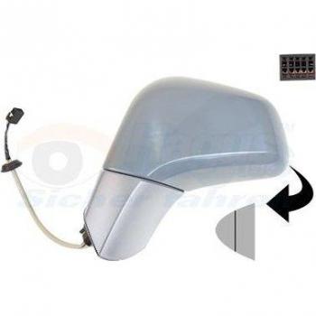 Espejo retrovisor VAN WEZEL 3815827 - Espejo retrovisor de coche, diseño específico para vehículos, incluye soporte y ajuste eléctrico, acabado en negro, compatible con varios modelos de automóviles